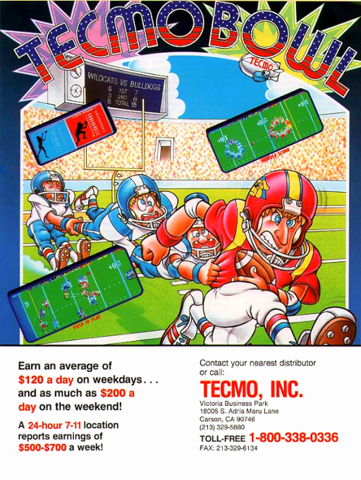 Tecmo Bowl (Japan) MAME2003Plus Gorser Play Video Game FAQs, Cheats